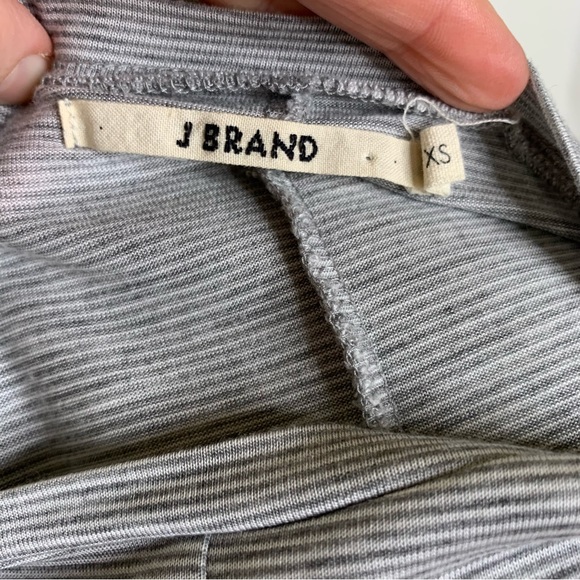 J Brand Micro Striped Crew Fitted Tee XS 3463 - Picture 6 of 7